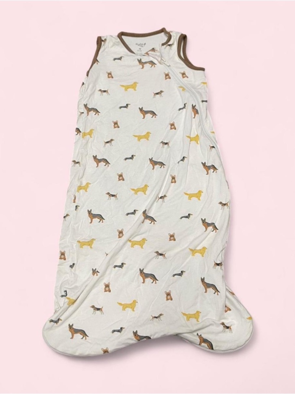 Kyte Baby Dog Print Sleep Bag M 0.5 TOG Bamboo Puppy Sleep Sack VGUC